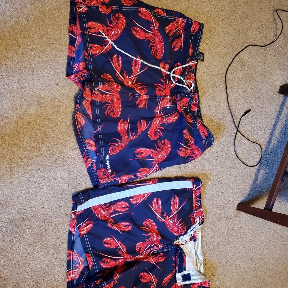 Men's Swim Trunks with Lobsters